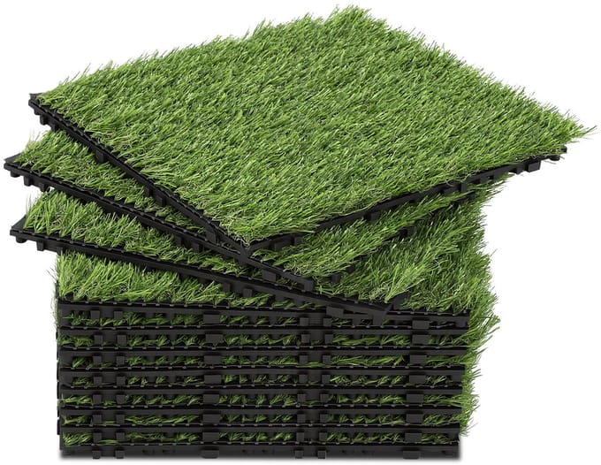 Gras Klik Tegels 30x30 cm 10m² - Terrastegels Balkontegels met Weerbestendigheid