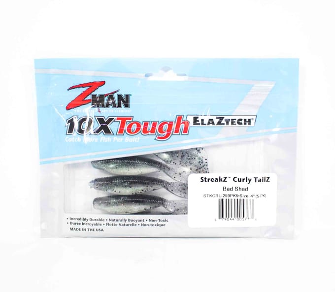 Zman Soft Lure StreakZ Curly 4 Inch 5/Pack Bad Shad (5773)