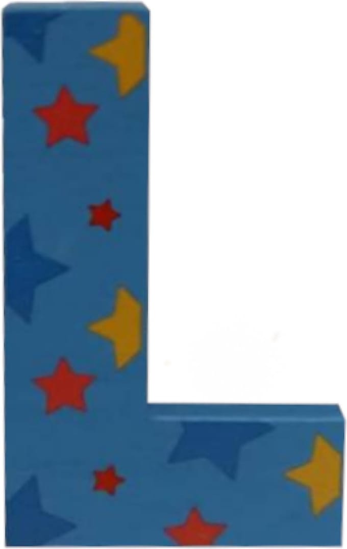 Decoratieletter - L - Hout - 7cm - Blauw