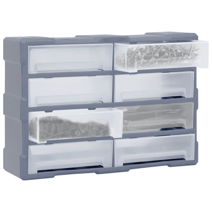 vidaXL - Organiser - met - 8 - grote - lades - 52x16x37 - cm