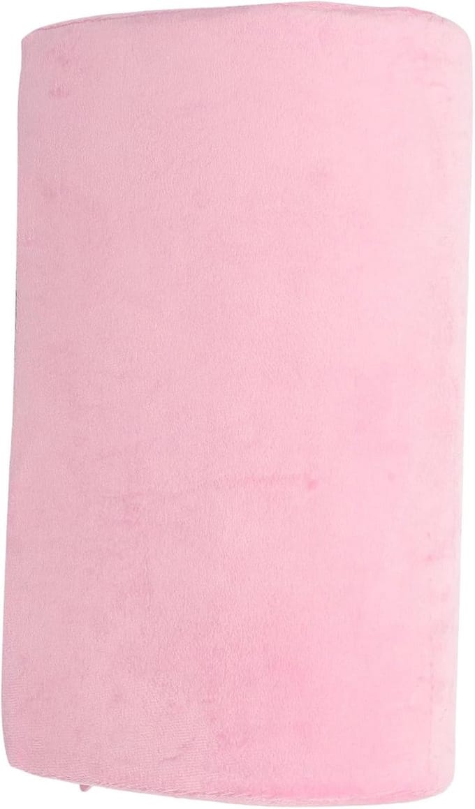 Bureau Voetsteun - Kussen Ondersteuning - Comfortabel Zitten - Traagschuim Vulling - 43 x 25 x 13 cm - Roze