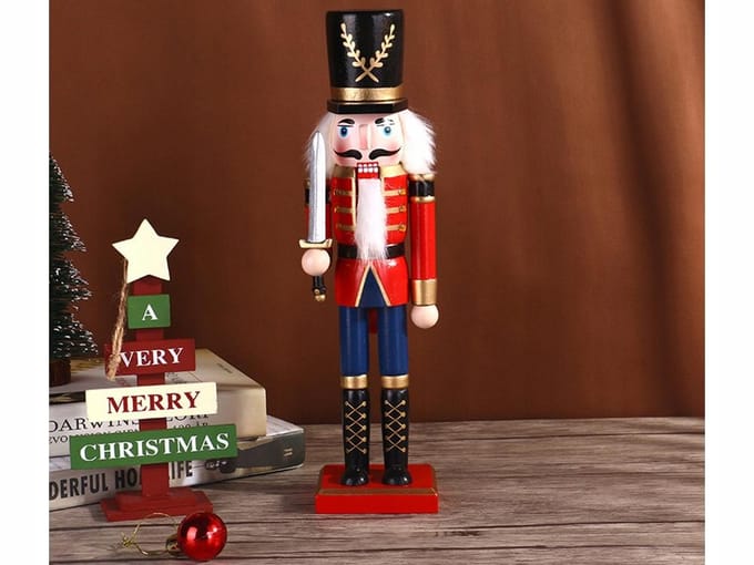 HANGZHOU A LINK STAR TECHNOLOGY - Dziadek Do Orzechów - Houten Soldaat - Decoratieve Kerstfiguur