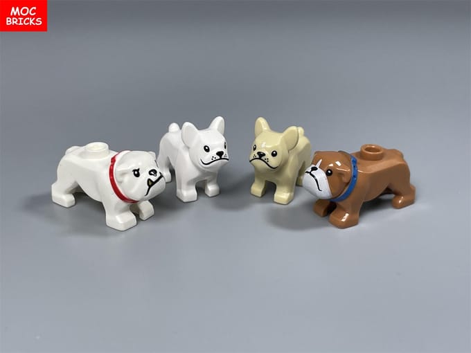 MOC Bakstenen Kleine Hond Serie Chihuahua Franse Bulldog Poedel Gemonteerd Bouwstenen Kinderspeelgoed Poppetje