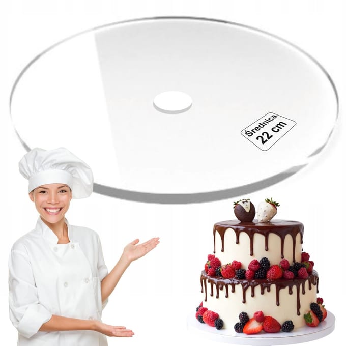 Onderlegger Taart 22cm Plexi Rond - Stabiel & Herbruikbaar