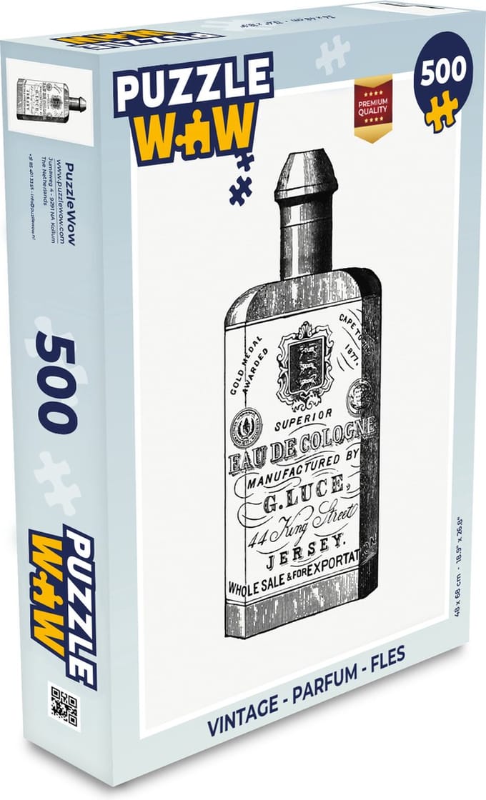 Puzzel Vintage - Parfum - Fles - Legpuzzel - Puzzel 500 stukjes