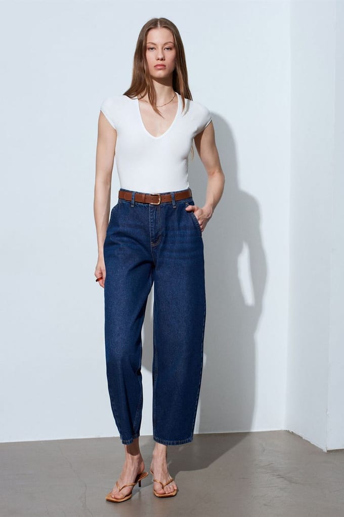 Slim Fit Crop Jersey Top