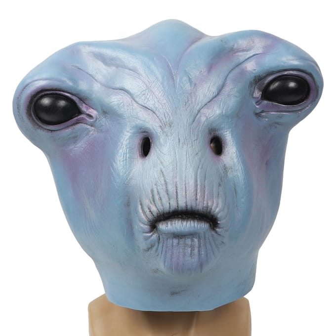 Alien mutant kikker man latex masker One size paars