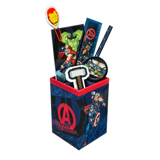 Undercover - Avengers Pennenbak met Inhoud 7-Delig - Kunststof - Multicolor