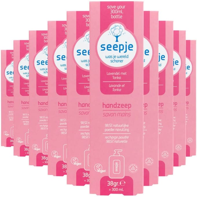 Seepje Handzeep Navulling - Lavendel met Tonka - 10 x 38 gr