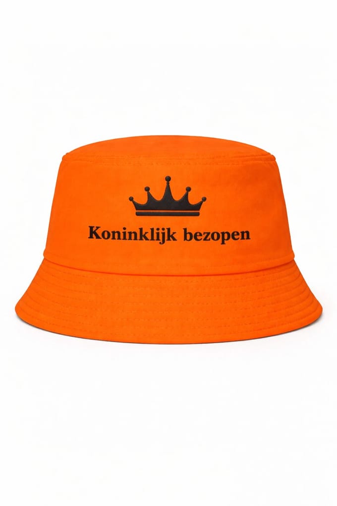 Buckethat - Oranje - Koninklijk Bezopen - One Size