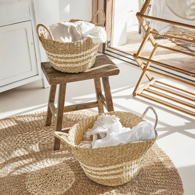 LOBERON Mand set van 2 Farivon bruin/crème