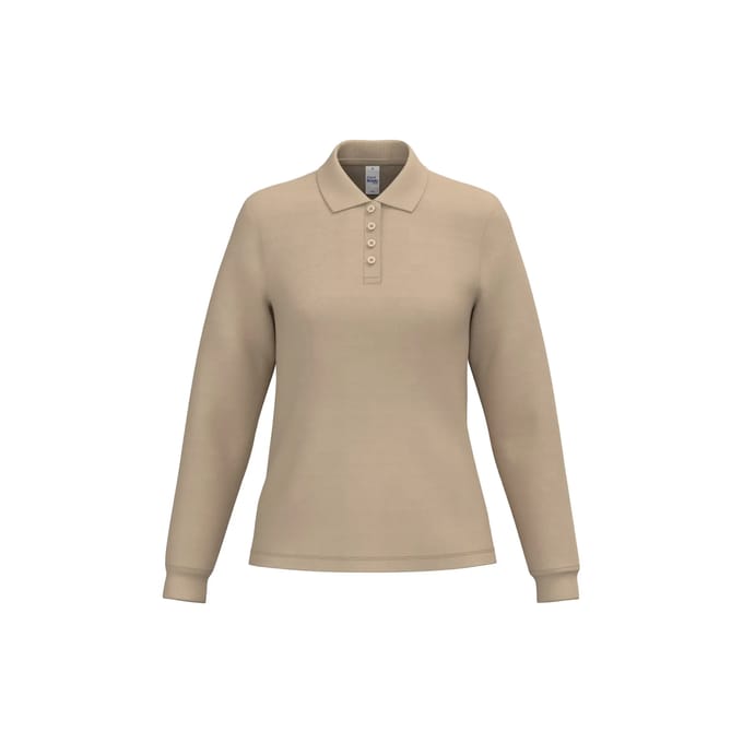 Damespolo met lange mouwen iDeal Basic Brand