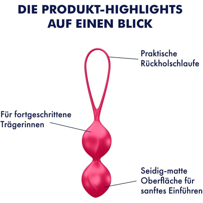 Dubbele siliconen-liefdeskogel, 3,4 cm