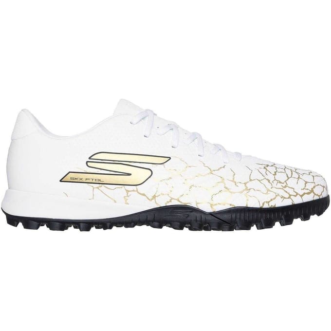 Skechers Voetbalschoenen voor heren met crackle-effect (Wit/Goud)