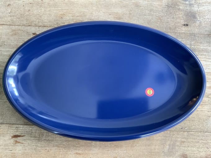 Melamine ovale schaal, donker blauw, large