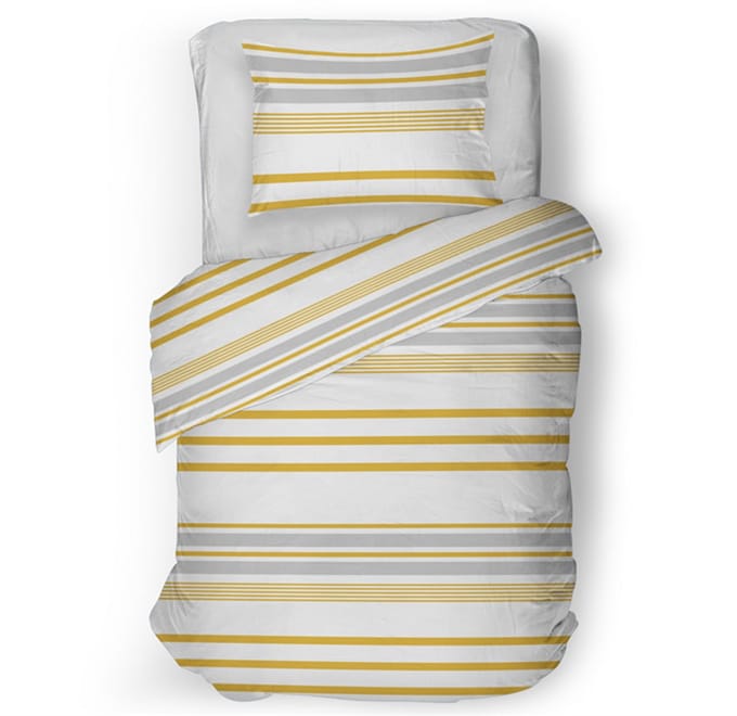 Snoozing Indra Dekbedovertrek - Eenpersoons - 140x200/220 cm - Yellow