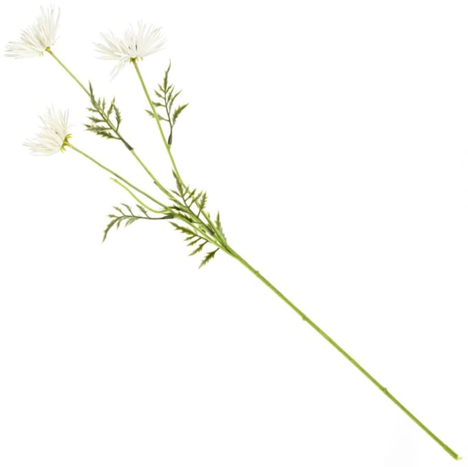 Kunstbloem chrysant 61cm off-white