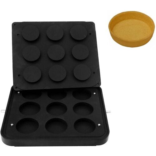 GGM Gastro Platten für Tartelette-Maschine TMPIC - Form: 9x Rund - Ø 81mm