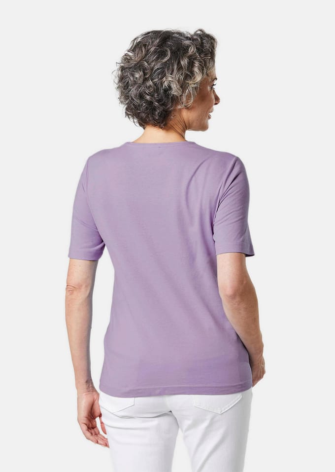 Basic shirt van puur katoen - sering - Gr. 38 van Goldner Fashion