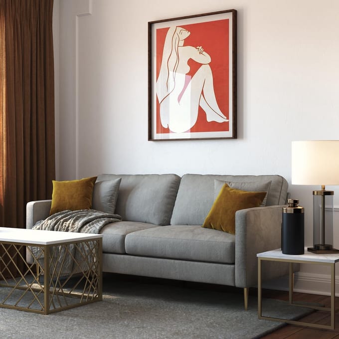 Highland-Sofa - 3-zits - Grijs Fluweel