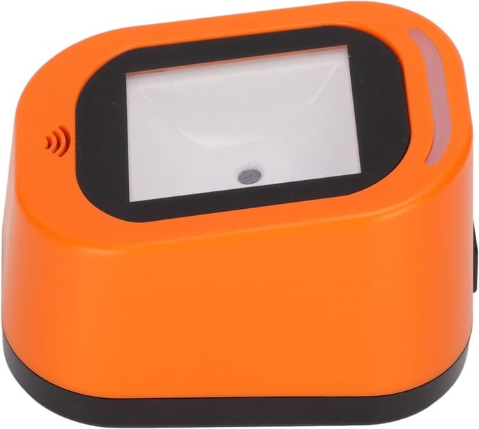 Barcodescanner - Streepjescodelezer Scanner - Zakelijk Kantoor - Snelle Lezing - 13 x 13 x 9 cm - Oranje