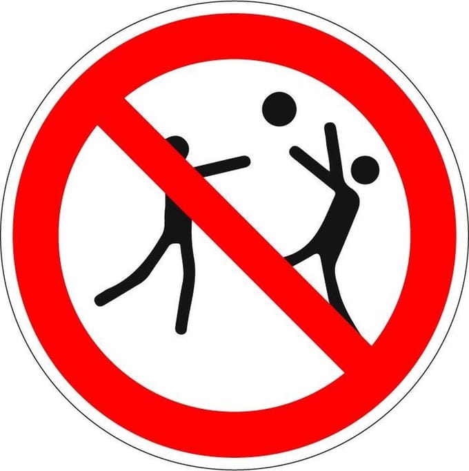 Verboden te spelen bord - kunststof 150 mm