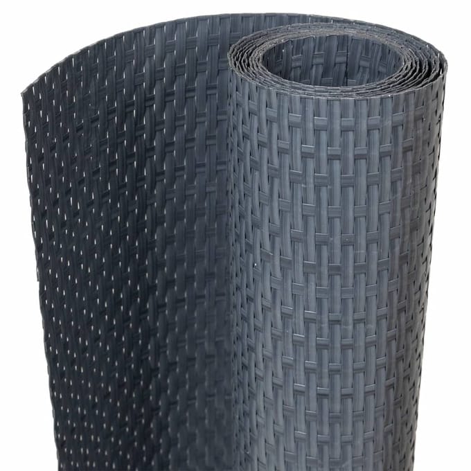 vidaXL - Balkonscherm - 1000x100 - cm - poly - rattan - antracietkleurig