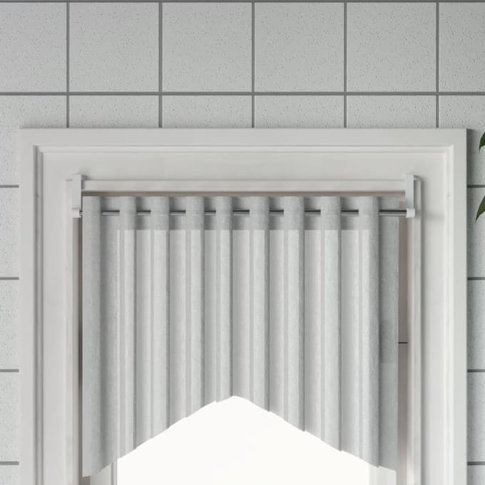 vidaXL - Gordijnrails - 2 - st - 60-105 - cm - aluminium - wit - en - zilverkleurig