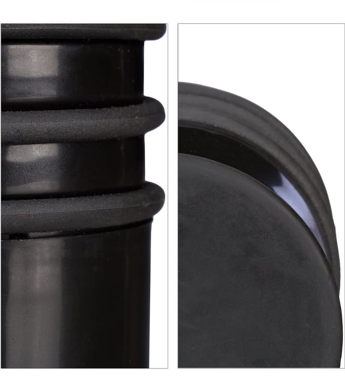 deurstopper - rubberen ringen - zwaar - ∅ 7 cm - kunststof - zwart