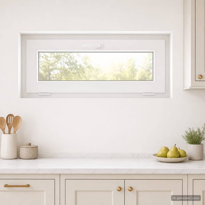 vidaXL - Kleur - binnenkant - kelderraam - Wit - RISOR - 95 - x - 45 - cm