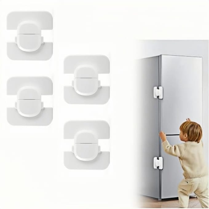 Dailygoods - Zelfklevende Koelkast Beveiliging voor Kinderen (4 Stuks)