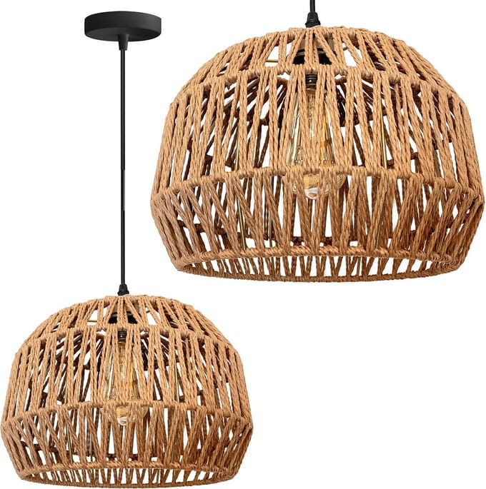 Toolight App1291-1Cp Hanglamp Beige 30X30X22Cm