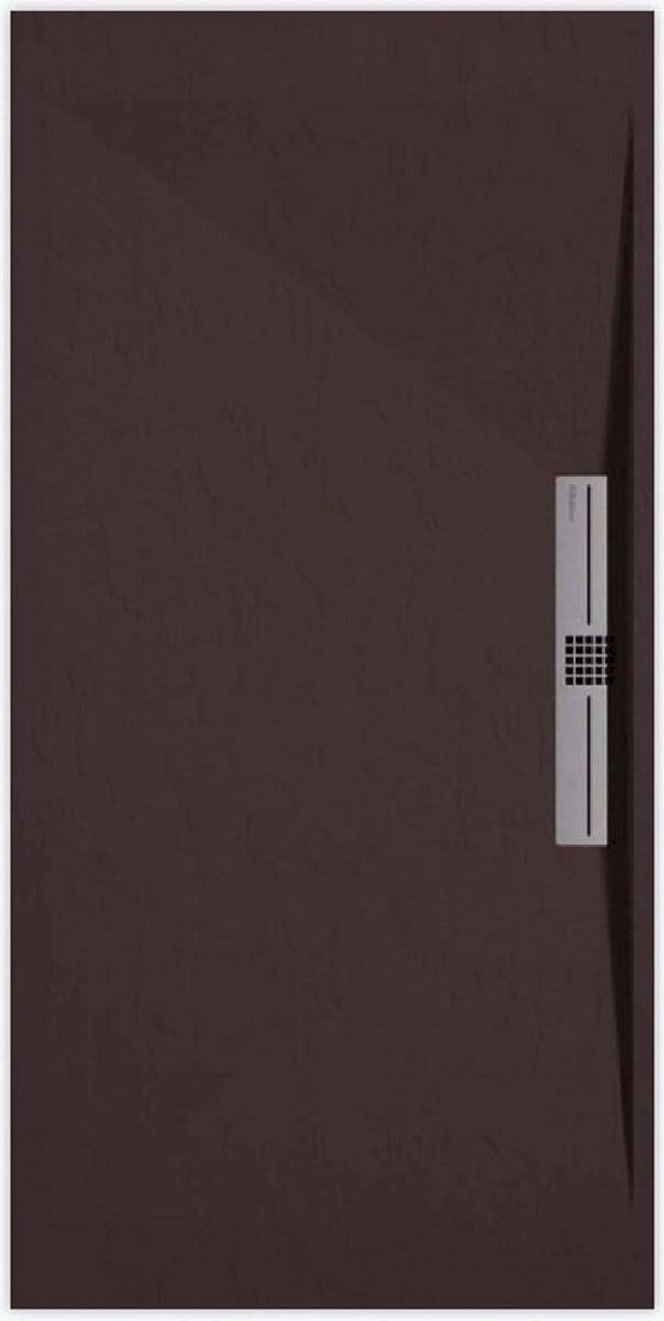 Sanifun douchebak Stone Side Chocolate Slate 900 x 900 S