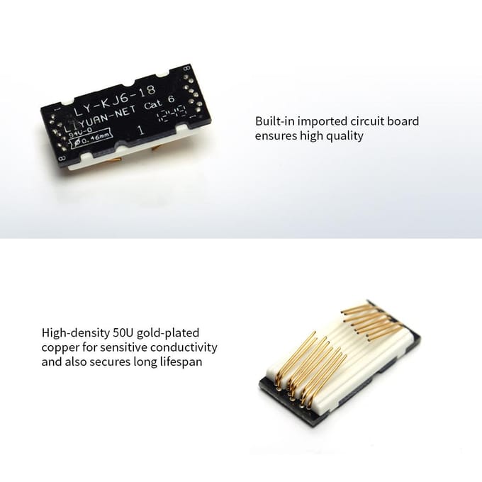 VENTION Netwerkkabelkoppeling RJ45-kabelverlenging LAN-kabels Cat6 Ethernet Gigabit-module