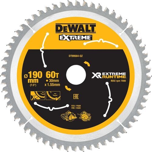 Black & Decker De walt cirkelzaagbladen 190mm 30mm 60t csb (Prijs per stuk)