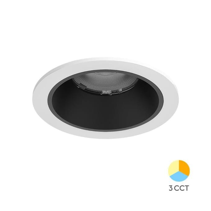 Braytron - LED inbouwlamp - 10W - Aanpasbare Kleur CCT - 1150 Lumen - Rond - Mat Wit - Buiten Diameter 85 mm