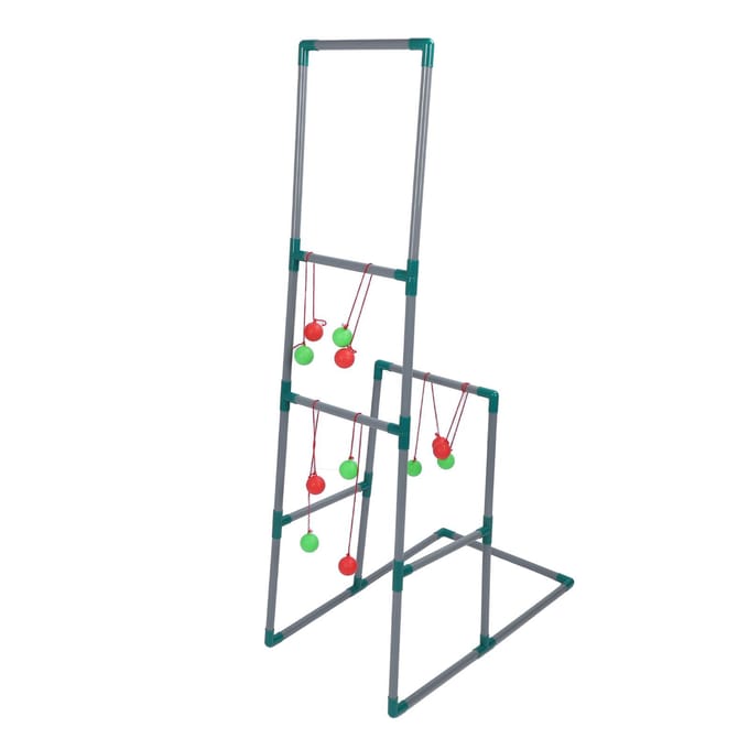 Ladderbalspel met 12 werpballen Dubbellaags Compleet Ladder Toss-spel voor Alle Vaardigheidsniveaus gray