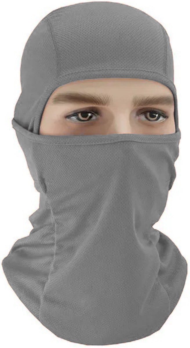 Motorfiets Helmmuts Bivakmuts Gezichtsmasker Balaclava Kleur Grijs
