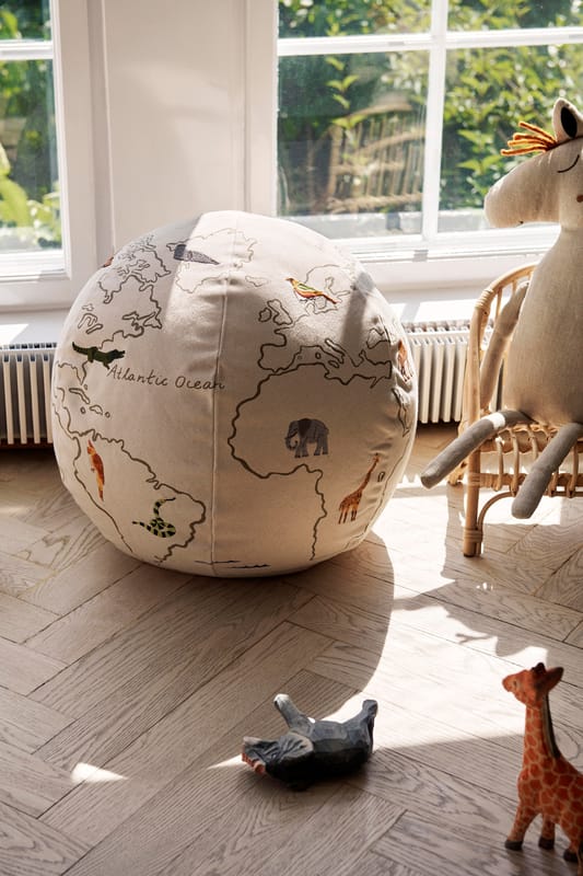 Ferm Living - The World Poef - off-white - wit