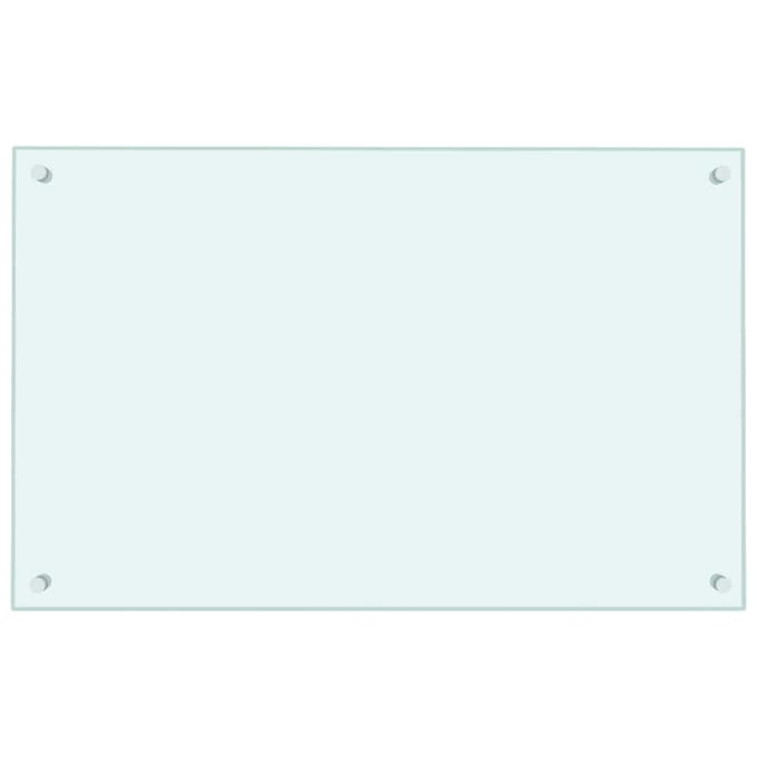 vidaXL - Spatscherm - keuken - 80x50 - cm - gehard - glas - melkwit