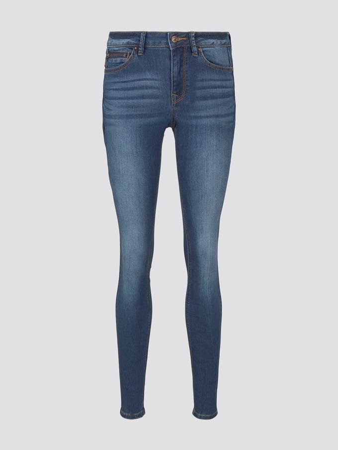 Tom Tailor Denim - TTJONA EXTRA SKINNY-jeans - Maat 25/32 - Clean Mid Stone Blue Denim