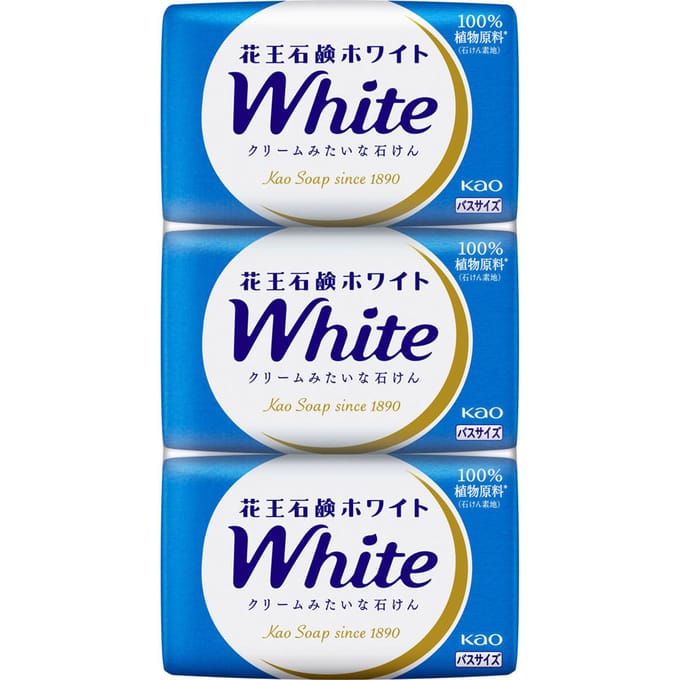 Kao - White Body Soap Floral - 130g × 3