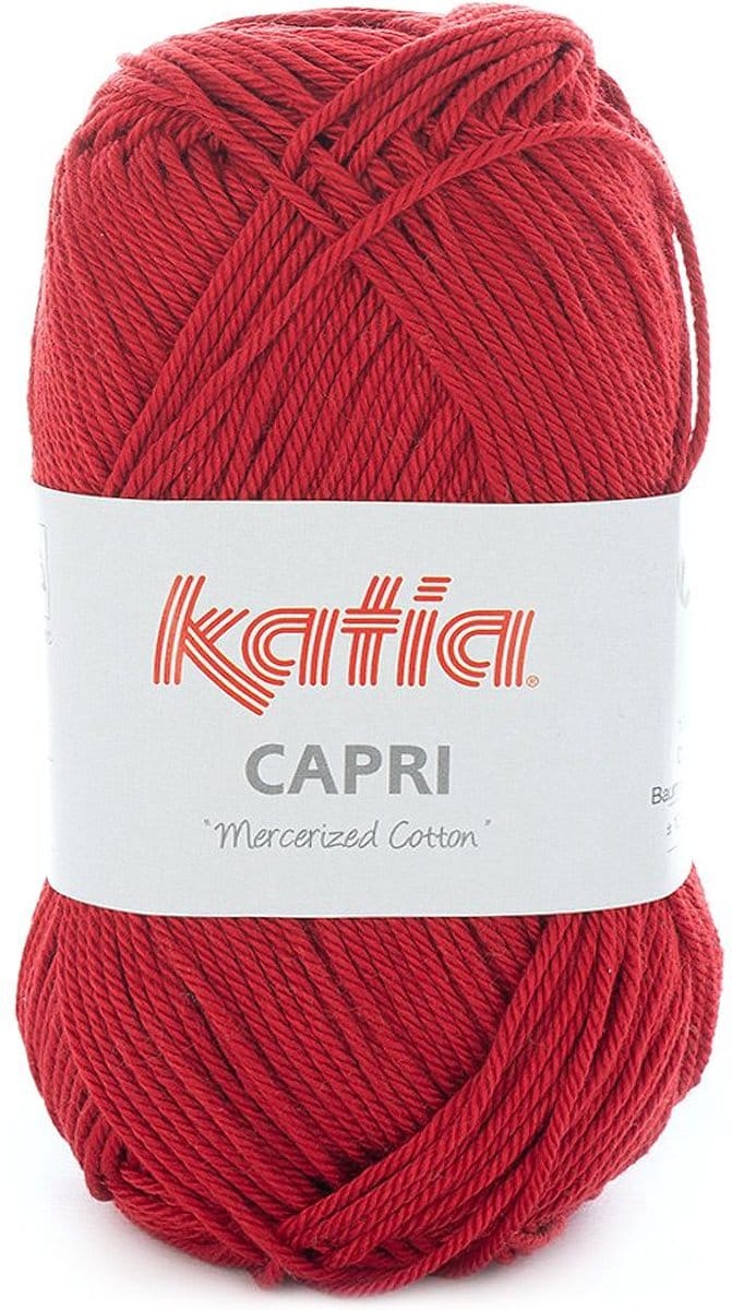Katia Capri - 82150 wijnrood - Katoen Garen