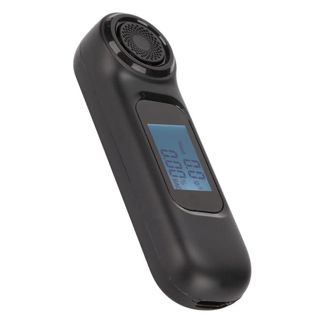 Zwarte Draagbare Blaastest Niet-contact Hoge Nauwkeurigheid Alcoholtester USB Oplaadbaar Met Digitaal black