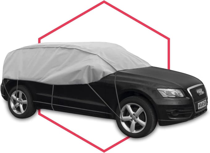 Autoafdekking - Dekzeil Auto - Bescherming Buiten - Waterdicht Ademend - L 300-330 cm - Grijs