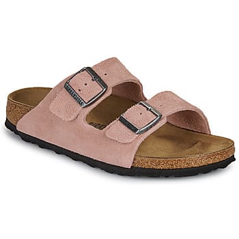 Birkenstock Arizona suède roze smal voetbed dames slipper