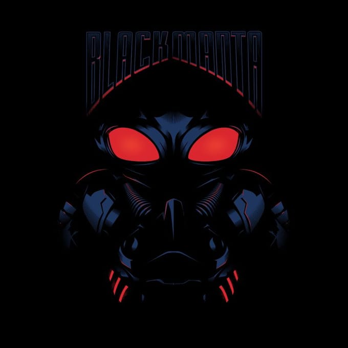 Aquaman Black Manta t-shirt - Zwart - S
