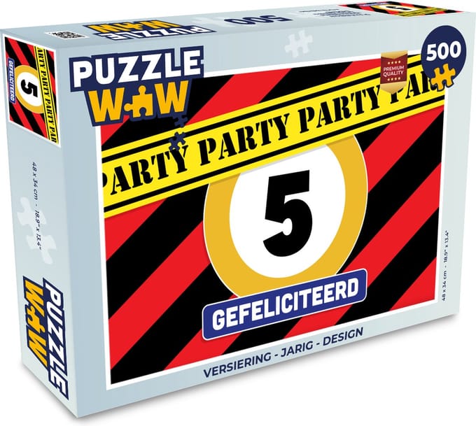 Puzzel Versiering - Jarig - Design - Legpuzzel - Puzzel 500 stukjes