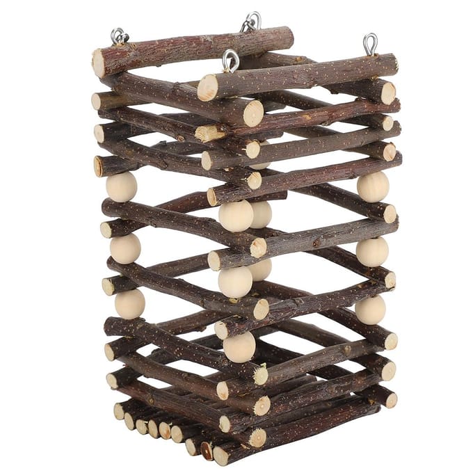 Houten Konijn Gras Voedsel Voederbak Klein Dier Gras Voederframe Konijnenkooi Accessoires black