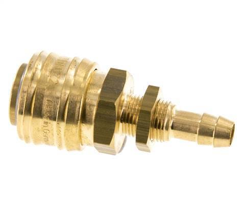 Messing DN 7.2 (Euro) Luchtkoppeling Snelkoppeling 8 mm Slangpilaar Schotkoppeling Double Shut-Off